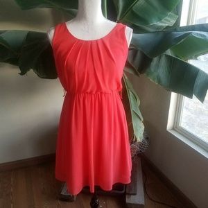 Bcx Womans Small Coral Blouson Dress Sleeveless